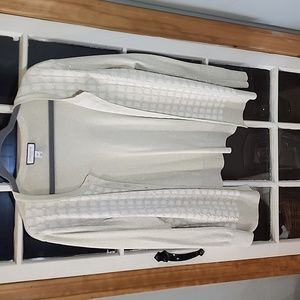 CHARTER CLUB  women's metallic cardigan sweater size 1X sand